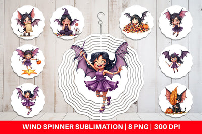 Wind Spinner Bat Fairy Mishaps Sublimation artnoy 