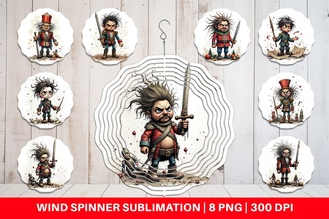 Wind Spinner Battle Worn Nutcracker Sublimation artnoy 