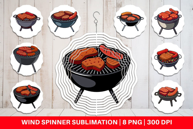 Wind Spinner BBQ Grill Sublimation artnoy 