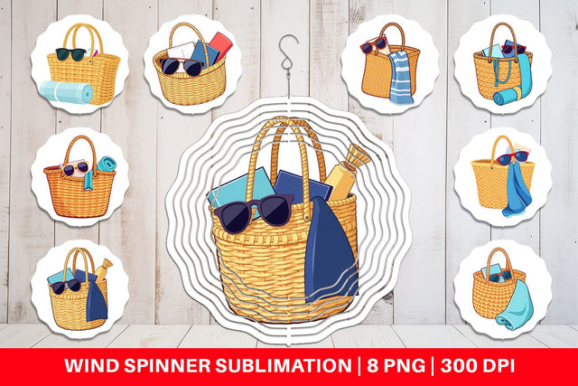 Wind Spinner Beach Bag Sublimation artnoy 