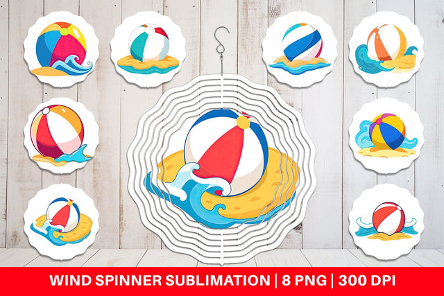 Wind Spinner Beach Ball Sublimation artnoy 