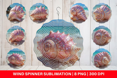Wind Spinner Beach Shell Sublimation artnoy 