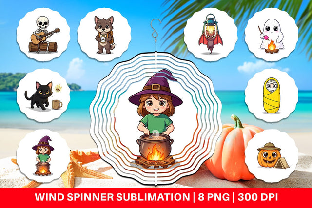 Wind Spinner Big Eye Summerween Camping Sublimation artnoy 