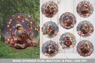 Wind Spinner Bird Bohemian Sublimation artnoy 