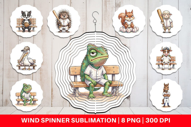Wind Spinner Bitter Benchwarmer Sarcastic Animal Sublimation artnoy 