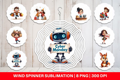 Wind Spinner Black Friday Frenzy Sublimation artnoy 