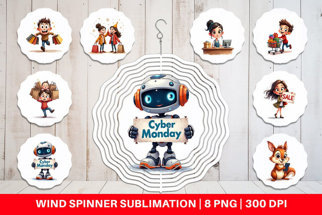Wind Spinner Black Friday Frenzy Sublimation artnoy 