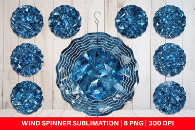 Wind Spinner Blue Crystal Sublimation artnoy 