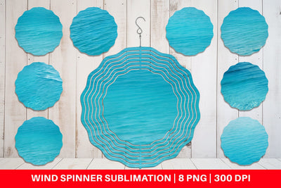 Wind Spinner Blue Sea Sublimation artnoy 