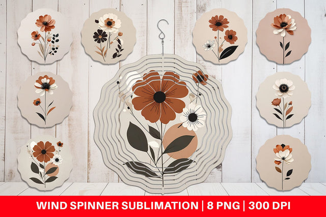 Wind Spinner Boho Flower Sublimation artnoy 