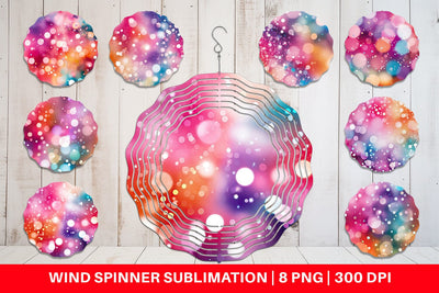 Wind Spinner Bokeh Effect Sublimation artnoy 