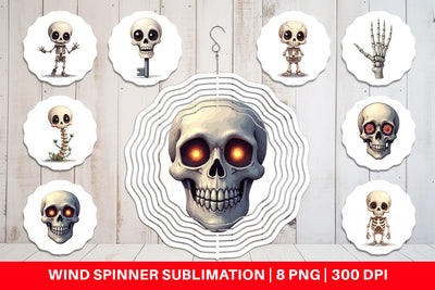 Wind Spinner Bone Motifs Sublimation artnoy 