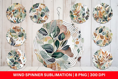 Wind Spinner Botanical Organic Pattern Sublimation artnoy 