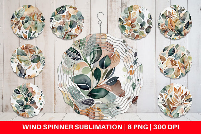 Wind Spinner Botanical Organic Pattern Sublimation artnoy 