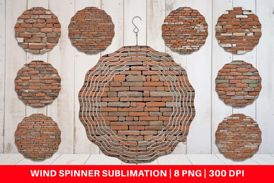 Wind Spinner Brick Wall Sublimation artnoy 