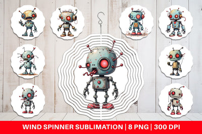 Wind Spinner Broken Bot Sublimation artnoy 