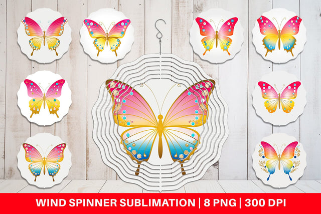 Wind Spinner Butterfly Sublimation artnoy 