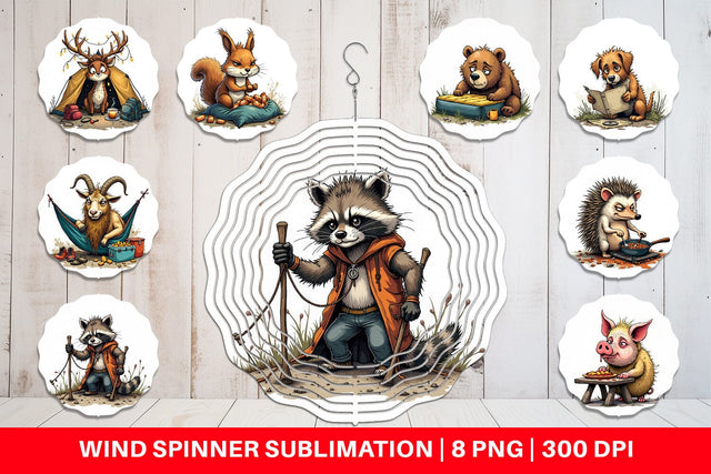 Wind Spinner Camping Grumps Sublimation artnoy 