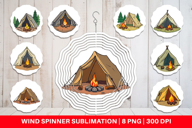 Wind Spinner Camping Tent Sublimation artnoy 