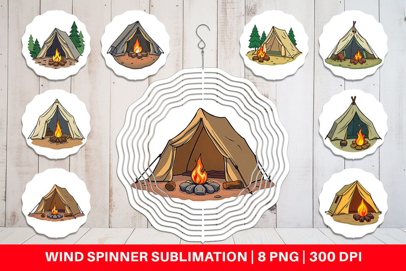 Wind Spinner Camping Tent Sublimation artnoy 