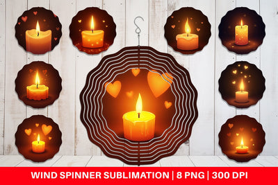 Wind Spinner Candle Glow Sublimation artnoy 
