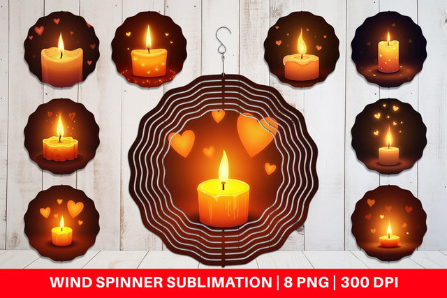 Wind Spinner Candle Glow Sublimation artnoy 