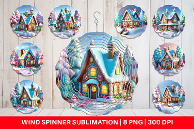 Wind Spinner Candyland House Sublimation artnoy 