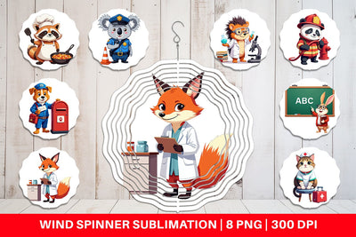 Wind Spinner Career Animals Sublimation artnoy 