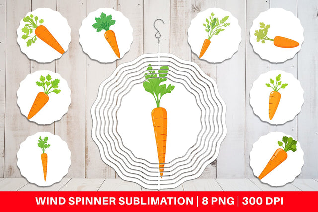 Wind Spinner Carrot Sublimation artnoy 
