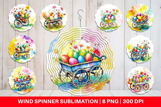 Wind Spinner Cart Easter Sublimation artnoy 