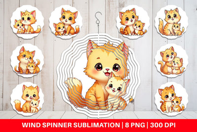 Wind Spinner Cat Mother's Day Sublimation artnoy 