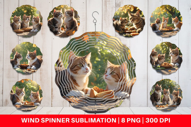 Wind Spinner Cat on Summer Sublimation artnoy 