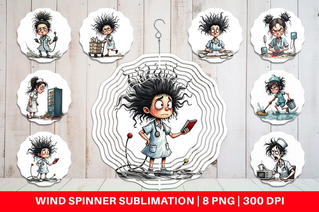 Wind Spinner Chaotic Nurse Sublimation artnoy 
