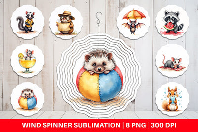 Wind Spinner Chaotic Summer Critters Sublimation artnoy 
