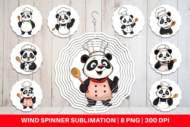 Wind Spinner Chef Panda Sublimation artnoy 