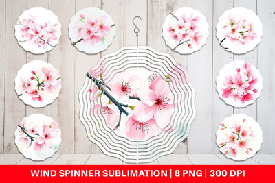 Wind Spinner Cherry blossoms Sublimation artnoy 