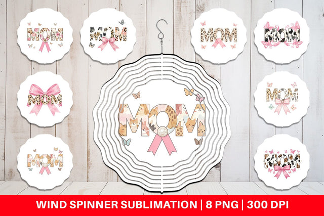 Wind Spinner Chic Animal Print MOM Watercolor Sublimation artnoy 