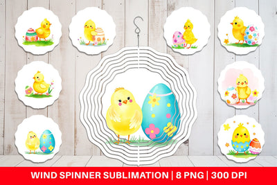 Wind Spinner Chick and Egg Sublimation artnoy 