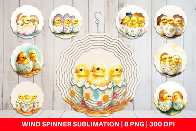 Wind Spinner Chicks in Eggs Sublimation artnoy 