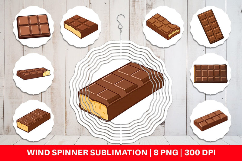 Wind Spinner Chocolate Bar Sublimation artnoy 