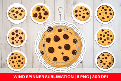 Wind Spinner Chocolate Chip Cookie Sublimation artnoy 