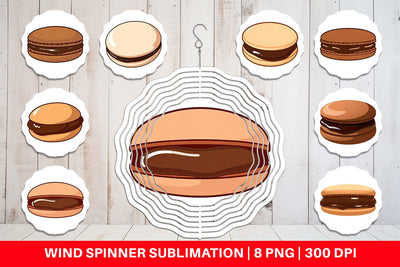 Wind Spinner Chocolate Macaron Sublimation artnoy 