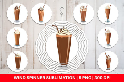 Wind Spinner Chocolate Milkshake Sublimation artnoy 