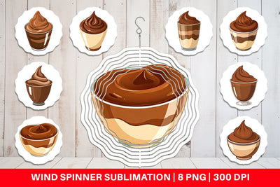 Wind Spinner Chocolate Pudding Sublimation artnoy 