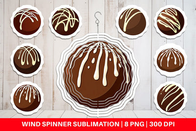Wind Spinner Chocolate Truffle Sublimation artnoy 