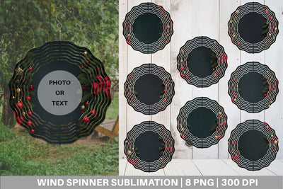 Wind Spinner Christmas Background Sublimation artnoy 