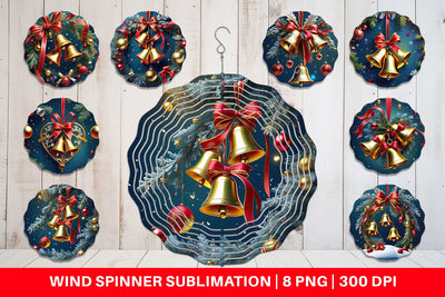 Wind Spinner Christmas Bells Sublimation artnoy 