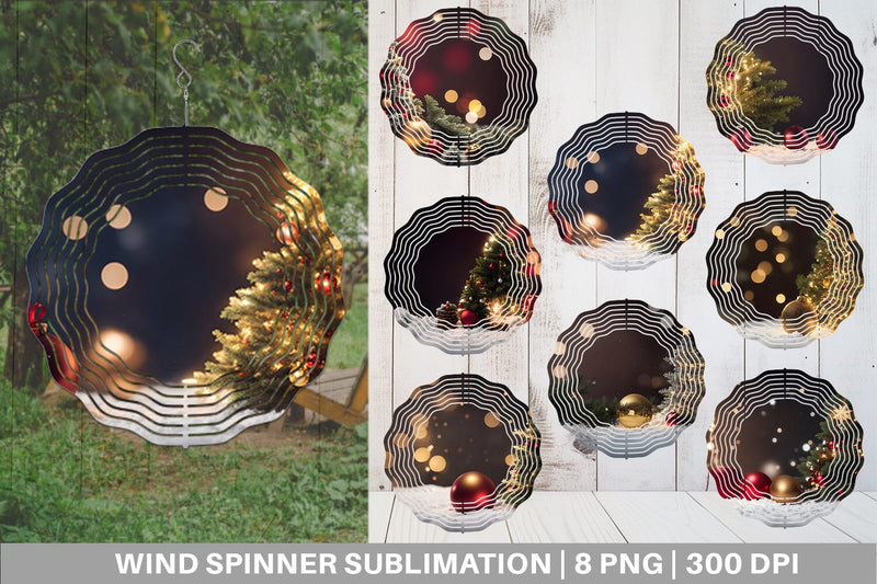 Wind Spinner Christmas Bokeh Sublimation artnoy 