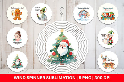 Wind Spinner Christmas Burnout Vibes Sublimation artnoy 