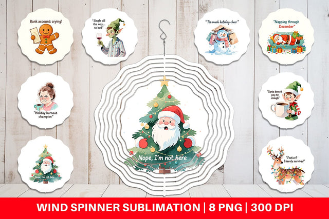 Wind Spinner Christmas Burnout Vibes Sublimation artnoy 